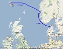 Winter Saling Route To Faroer